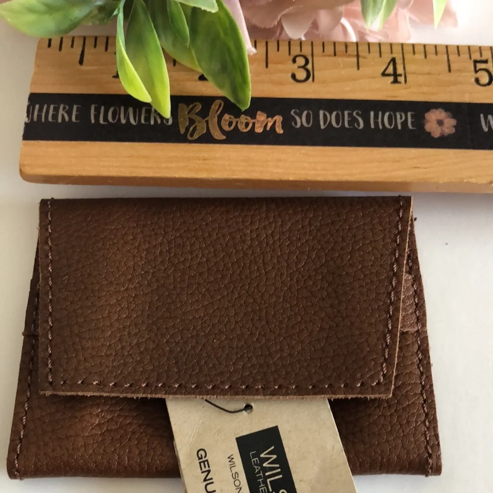 Wilson’s Brown Leather Slim Wallet Wilson’s leather soft card slim wallet
